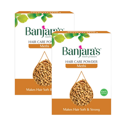 Banjaras Methi Makes Hair Soft & Strong Care Powder 100g Pack of 2