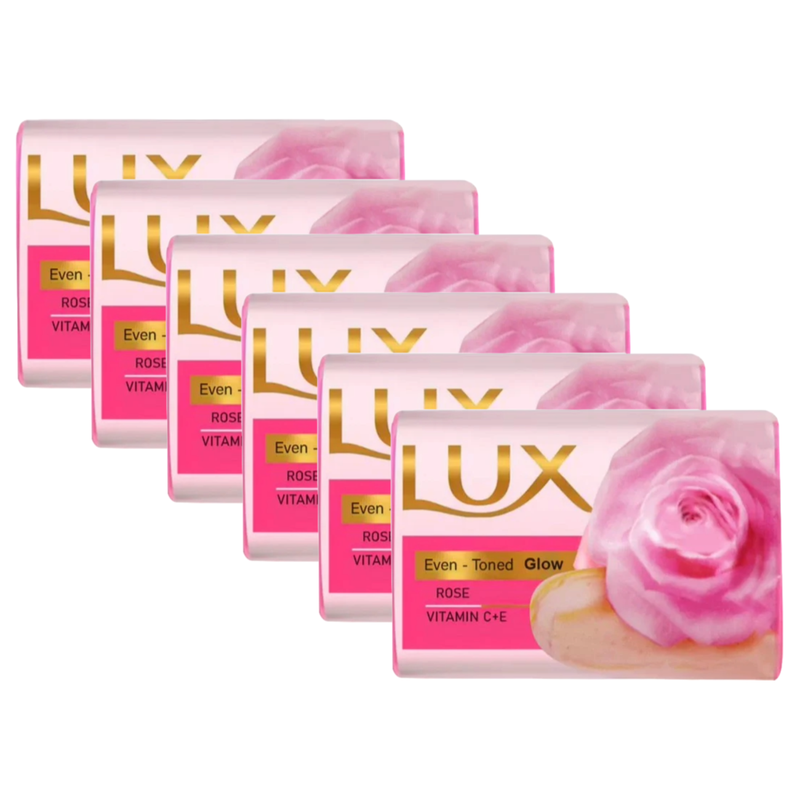 Lux Even-Toned Glow Rose Vitamin C + E Soap 41g Pack of 6