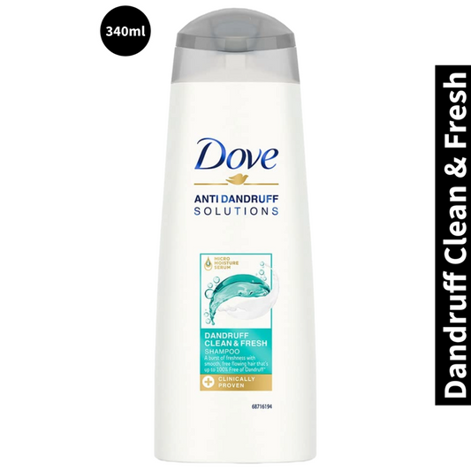 Dandruff Clean & Fresh Dove Anti Dandruff Solution Shampoo 340ml