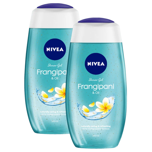 Nivea Frangipani & Oil Naturally Caring & Refreshing Shower Gel 250ml Pack of 2