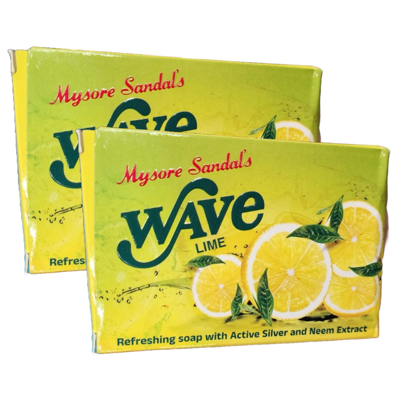 Mysore Sandal Wave Lime Refreshing Neem Extract Soap 100g Pack of 2