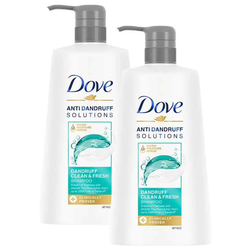 Dove Anti Dandruff Solution Dandruff Clean & Fresh Shampoo 650ml Pack of 2