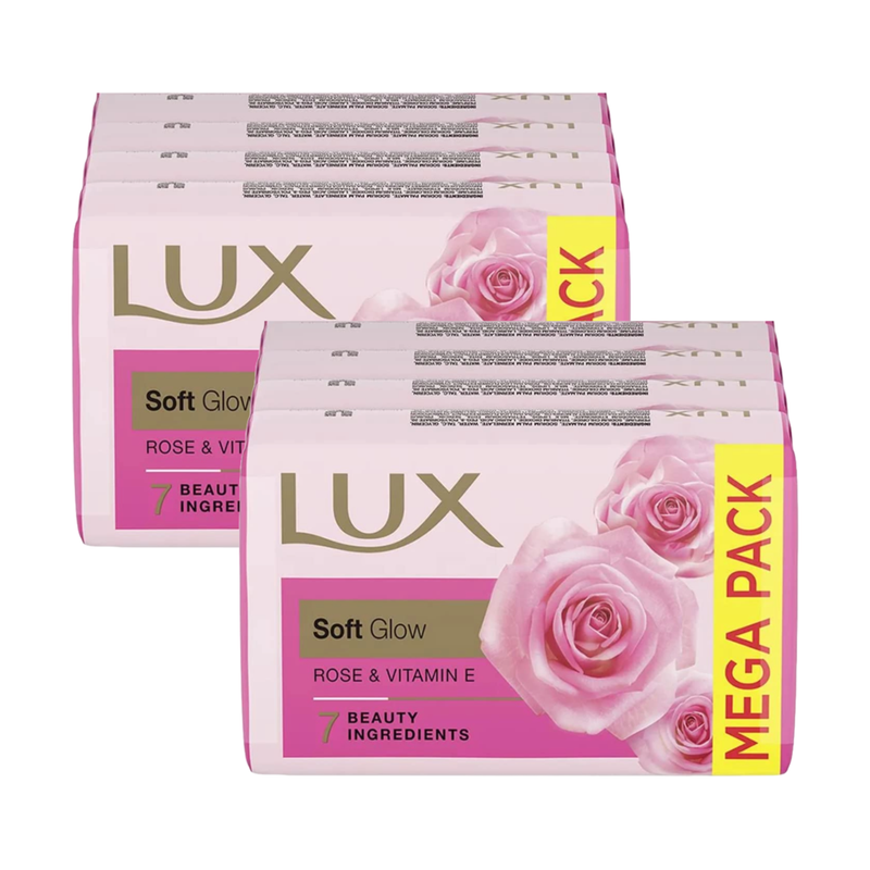 Lux Even-Toned Glow Rose Vitamin C + E Soap (4x100g) Pack of 2