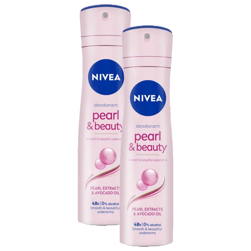 Nivea Pearl & Beauty Pearl Extracts & Avocado Oil Deodorant 123g Pack of 2