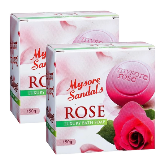 Mysore Sandal Rose Luxury Bath Soap 150g Pack of 2