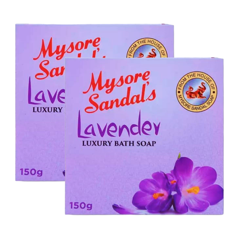 Mysore Sandal Lavender Luxury Bath Soap 150g Pack of 2