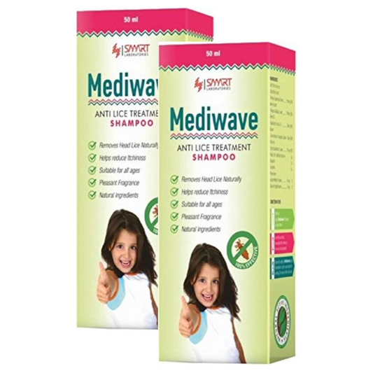 Mediwave Anti Head Lice Naturally Shampoo 50ml Pack of 2