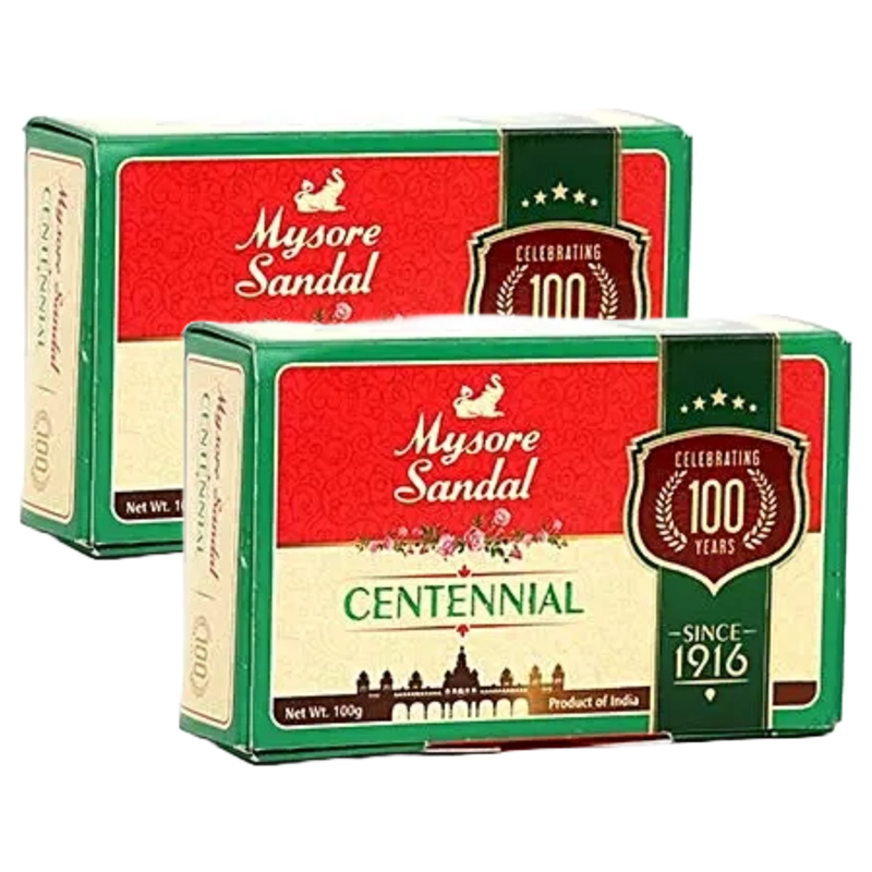 Mysore Sandal Centennial Moisturisers & Conditioners Soap 100g Pack of 2