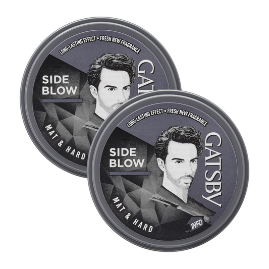 Gatsby Side Blow Mat & Hard Hair Styling Wax 75g Pack of 2