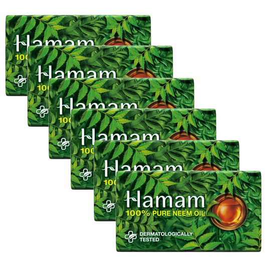 Hamam 100% Pure Neem Oil Soap 38g Pack of 6