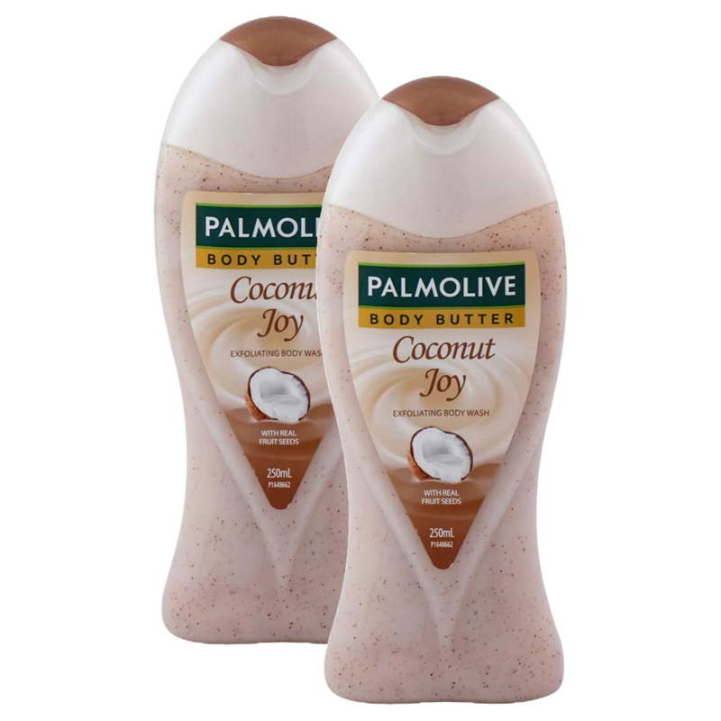 Palmolive Coconut Joy Butter With Real Fruit Seeds Body Wash 250ml Pack of 2