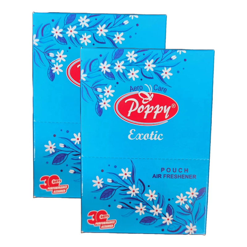 Poppy Natural Fresh Exotic Pouch Air Freshener 6x10g Pack of 2