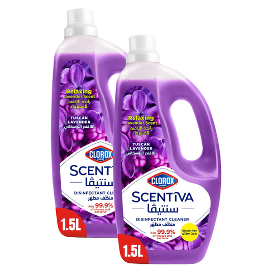 Clorox Scentiva Tuscan Lavender Disinfectant Cleaner 1.5L Pack of 2