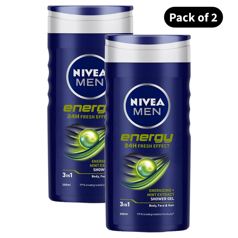 Nivea Men Energy Shower Gel (250ml)(Pack of 2)