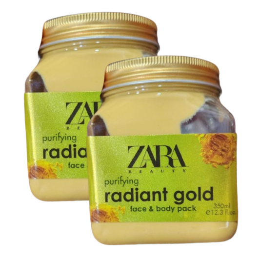 Zara Beauty Purifying Radiant Gold Face & Body Pack 350ml Pack of 2