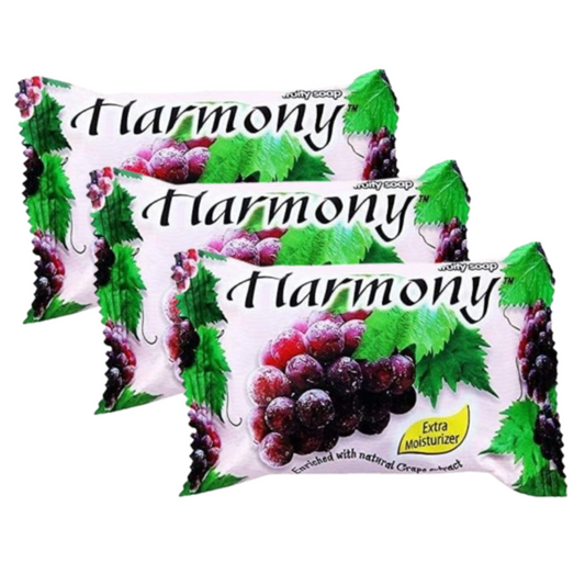 Harmony Grape Extract Extra Moisturizer Fruit Soap 75g Pack of 3