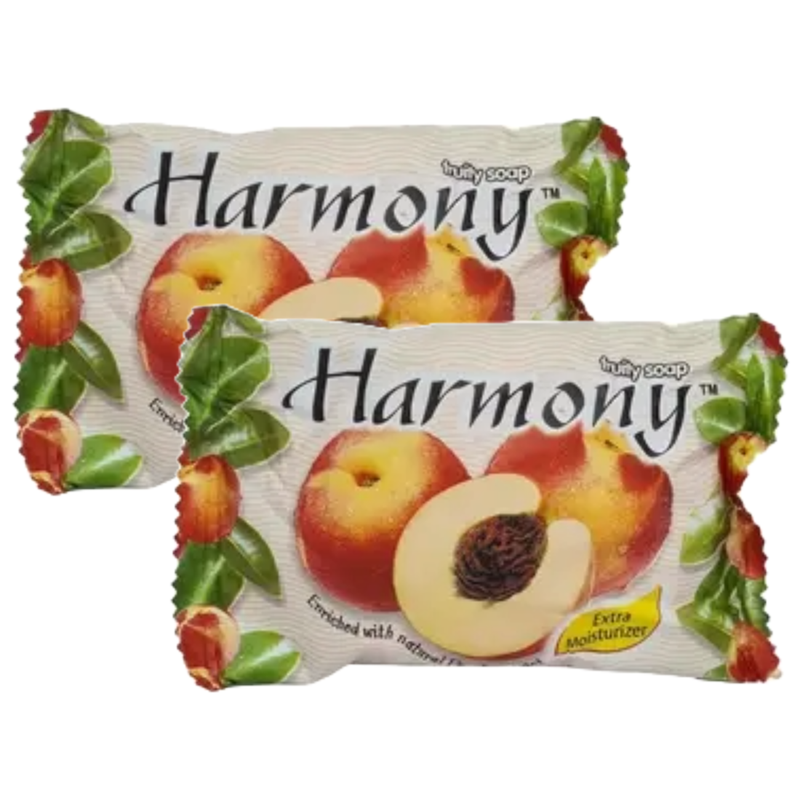 Harmony Peach Extract Extra Moisturizer Fruit Soap 75g Pack of 2