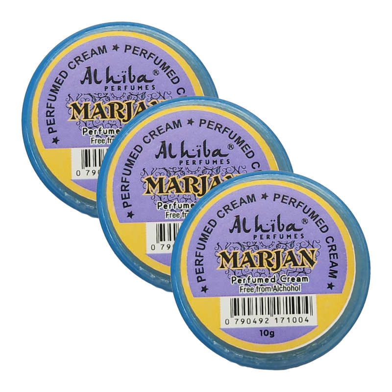 Al Hiba Marjan Perfume Body Cream 10g Pack of 3