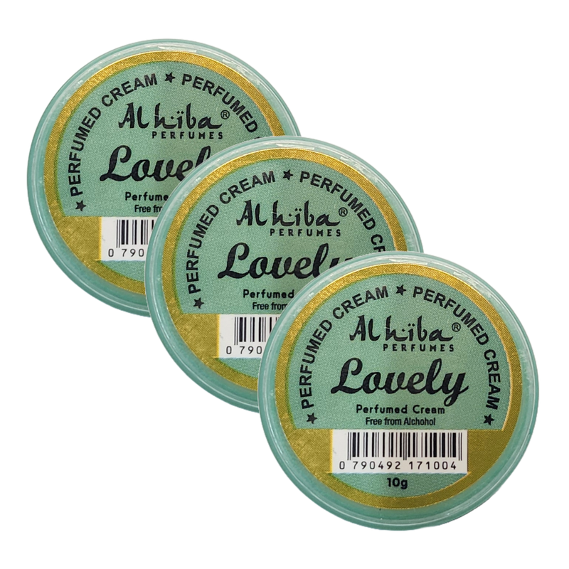 Al Hiba Lovely Perfume Body Cream 10g Pack of 3