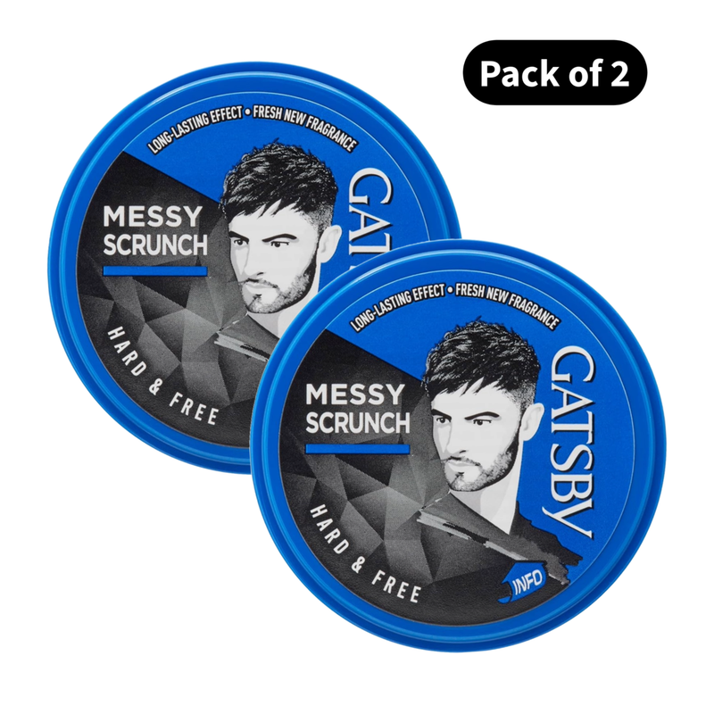 Gatsby Messy Scrunch Hair Styling Wax (75gm)(Pack of 2)