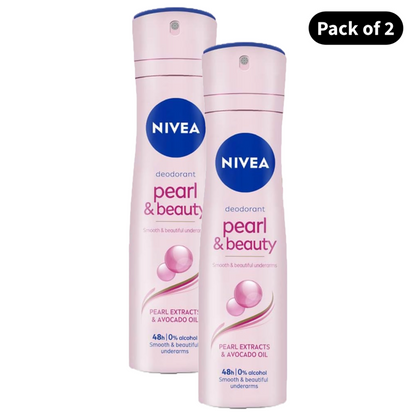 Nivea Pearl & Beauty Deodorant (123gm)(Pack of 2)