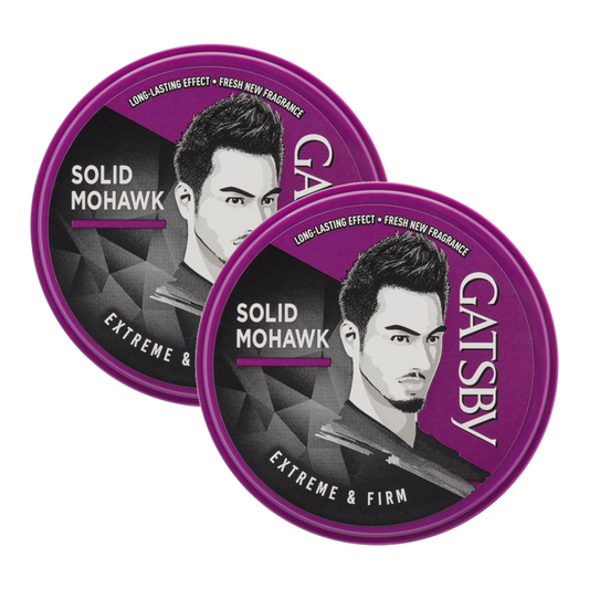 Gatsby Solid Mohawk Extreme & Firm Hair Styling Wax 75g Pack of 2