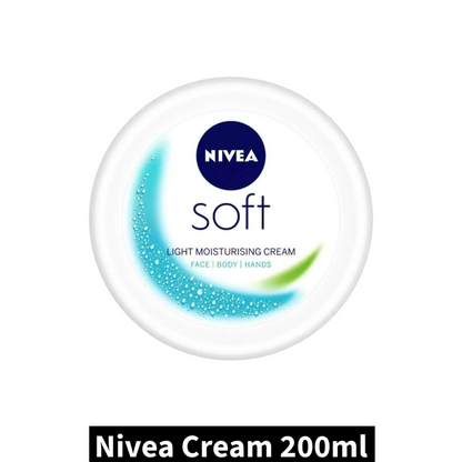 Soft Nivea Light Moisturising 24 Hour Hydration Cream 200ml