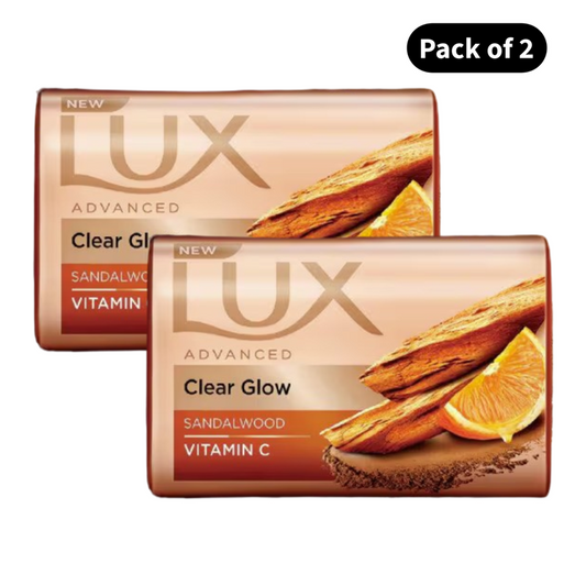 Lux Clear Glow Sandalwood Bathing Bar (100gm)(Pack of 2)