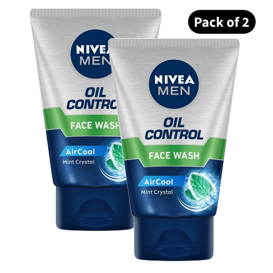 Nivea Men Oil Control AirCool Face Wash (50gm)(Pack of 2)