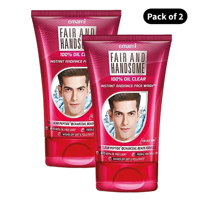 Emami Fair & Handsome Dirt & Pollutants Face Wash (25gm)(Pack of 2)