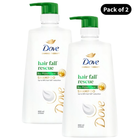 Dove Hair Fall Rescue Damage Therapy Shampoo (650ml)(Pack of 2)