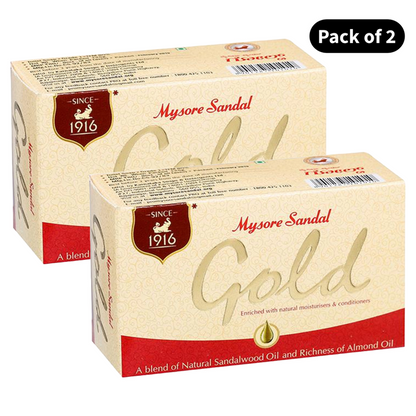 Mysore Sandal Gold Soap (125gm)(Pack of 2)