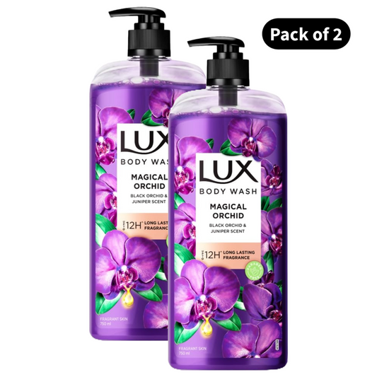 Lux Black Orchid & Juniper Scent Body Wash (750ml)(Pack of 2)