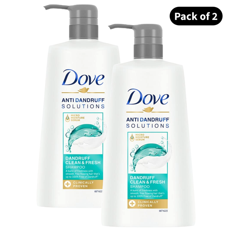 Dove Dandruff Clean & Fresh Shampoo (650ml)(Pack of 2)