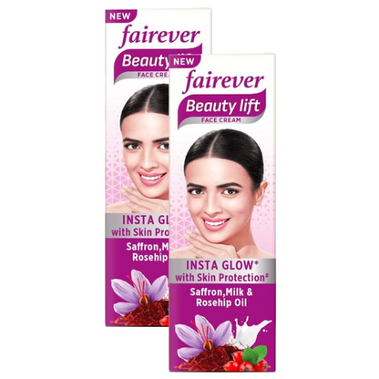 Fairever Beauty Lift Insta Glow with Saffron & Milk Cream 25g Pack of 2