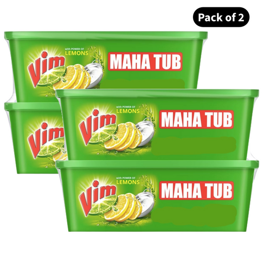 Vim Lemons Maha Tub Dishwash Bar (500g X 2m)(Pack of 2)