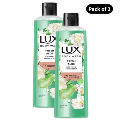 Lux Aloe Vera & Freesia Scent Body Wash (245ml)(Pack of 2)