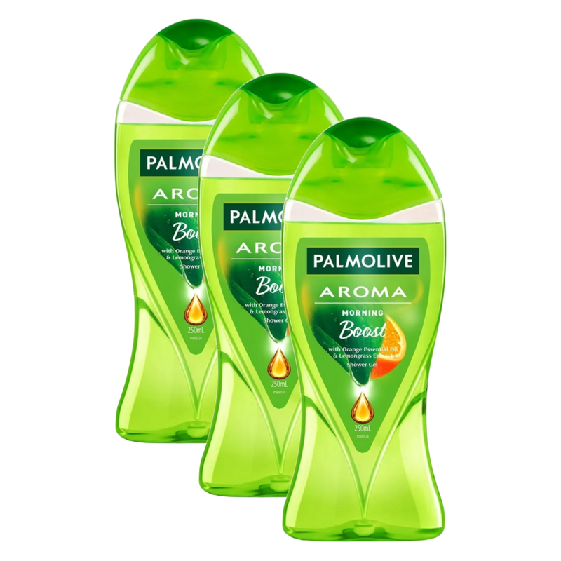 Palmolive Aroma Morning Boost Orange & Lemongrass Shower Gel 250ml Pack of 3