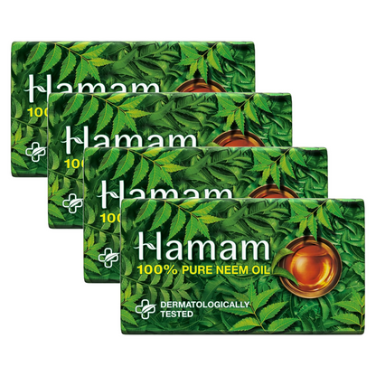 Hamam 100% Pure Neem Oil Soap 38g Pack of 4