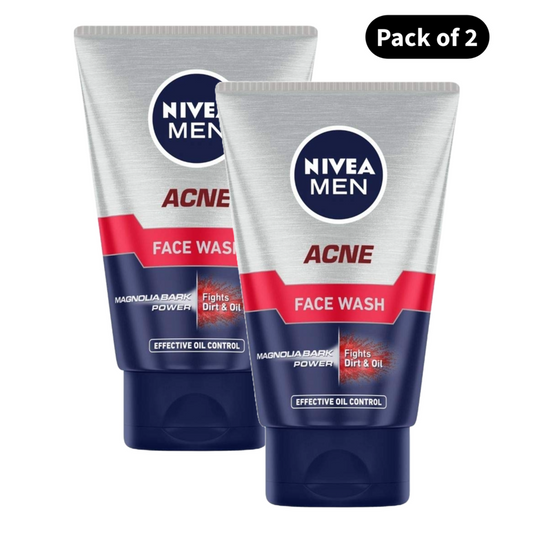 Nivea Men Acne Face Wash (100gm)(Pack of 2)