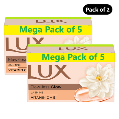 Lux Flaw-Less Glow Jasmine Soap (5X150gm)(Pack of 2)