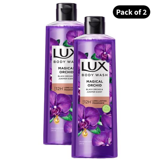 Lux Black Orchid & Juniper Scent Body Wash (245ml)(Pack of 2)