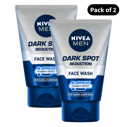 Nivea Men Dark Spot 10x Face Wash (100gm)(Pack of 2)