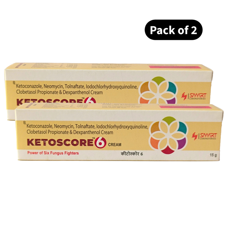 Ketoscore 6 Cream (15gm)(Pack of 2)