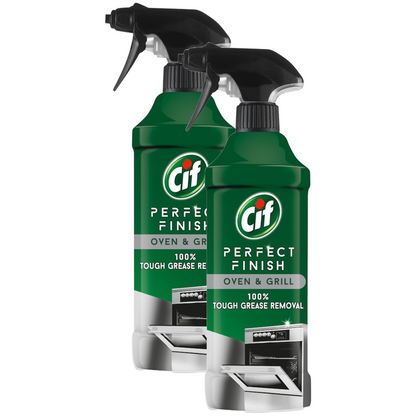 Cif Perfect Finish Oven & Grill 100% Tough Grease Removal 435ml Pack of 2