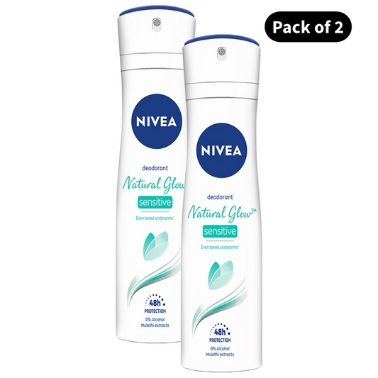 Nivea Natural Glow Sensitive Deodorant (91gm)(Pack of 2)