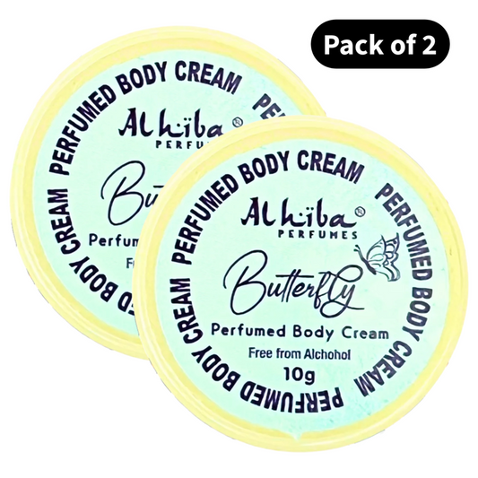 Al Hiba Perfume Body Cream Butterfly (10gm) (Pack of 2)