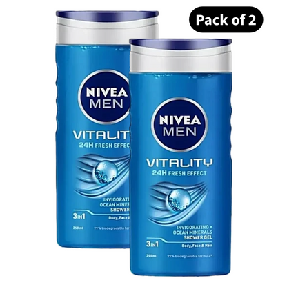 Nivea Men Vitality Shower Gel (250ml)(Pack of 2)