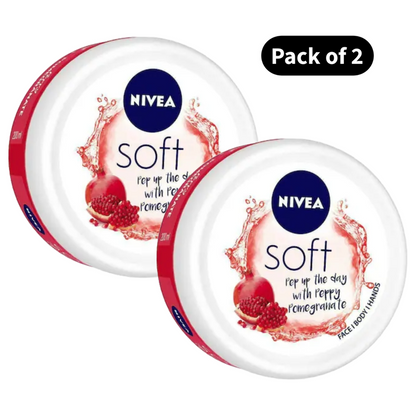 Nivea Soft Peppy Pomegranate Cream (200ml)(Pack of 2)