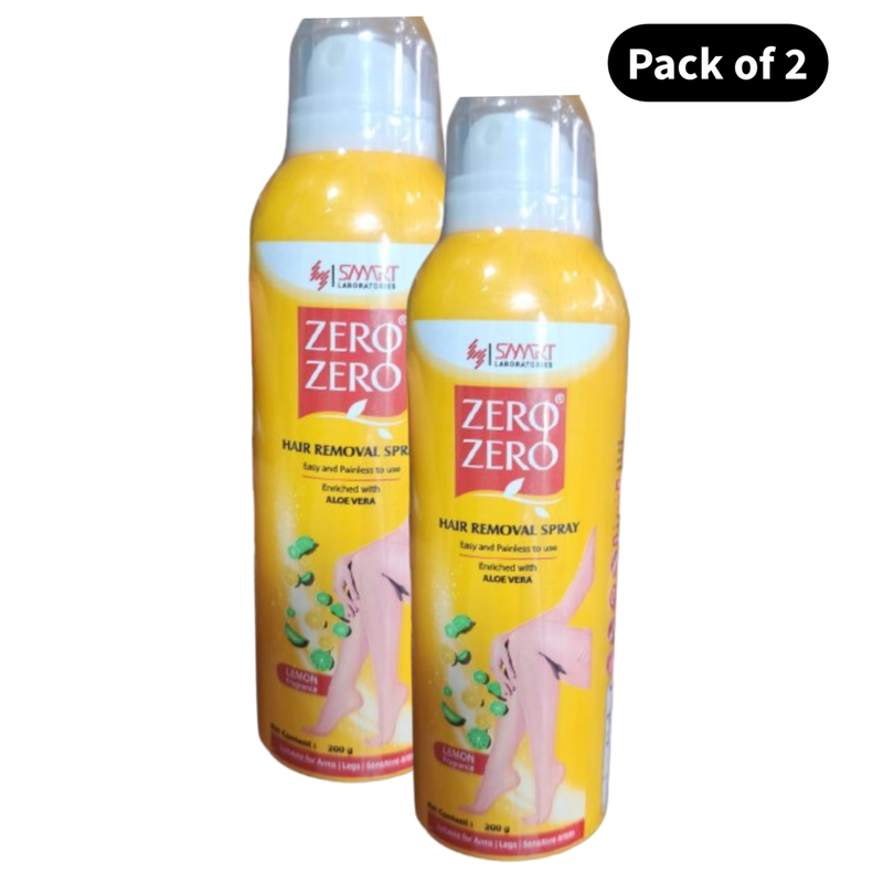 Zero Zero Aloe Vera & Lemon Hair Removal Spray (200gm)(Pack of 2)